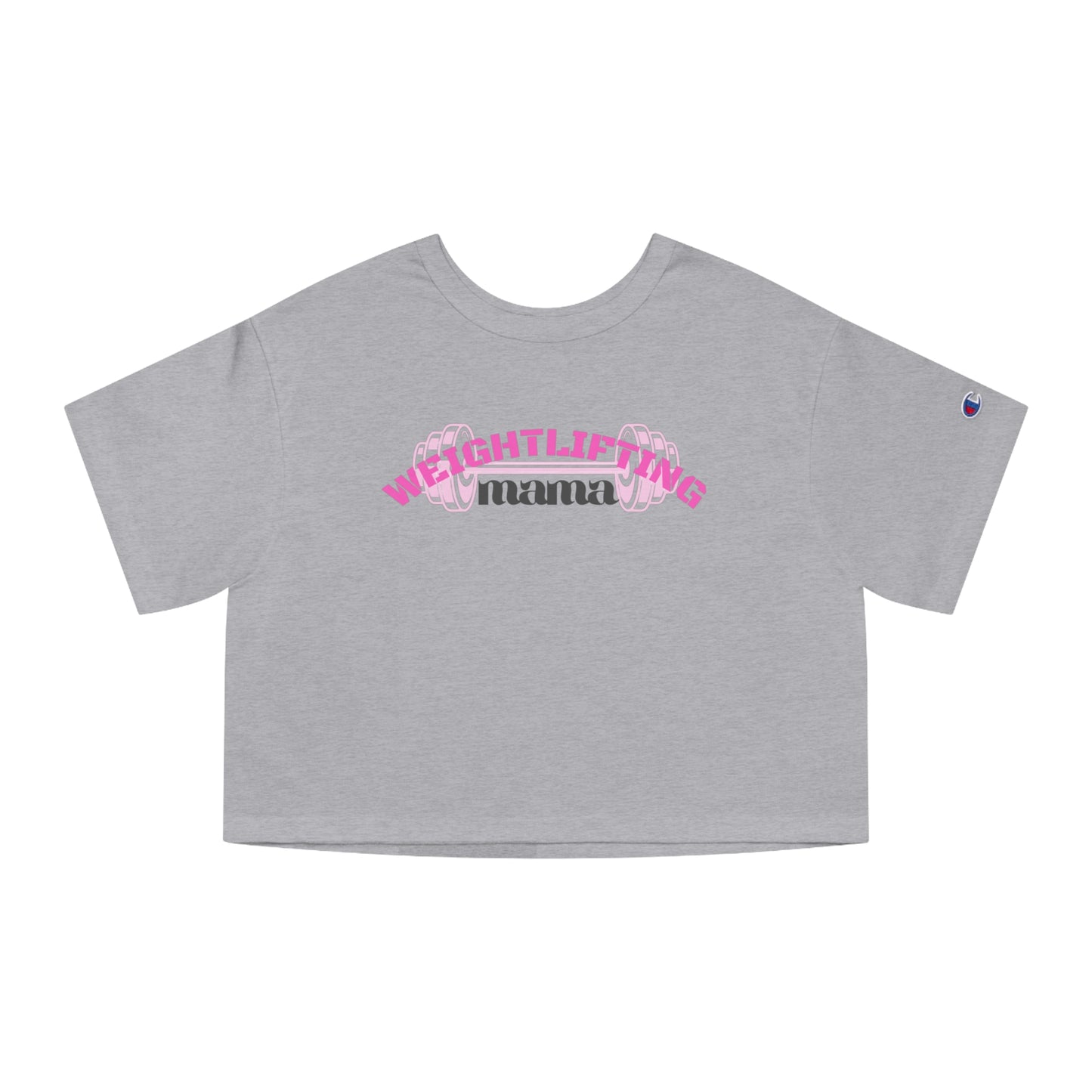 Cropped T-Shirt for Strong Mamas, Women's Champion Heritage Tee, Mom Shirt for Flexing Power, Mother-to-Be Gift, Pregnancy Top